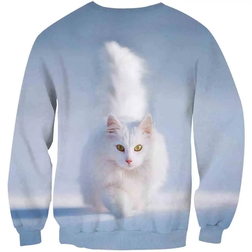 

Animals cat Fashion autumn and winter cartoon Print Round collar fleeceBoys Girls Sweatshirt Casual Long Sleeve kids Hooded
