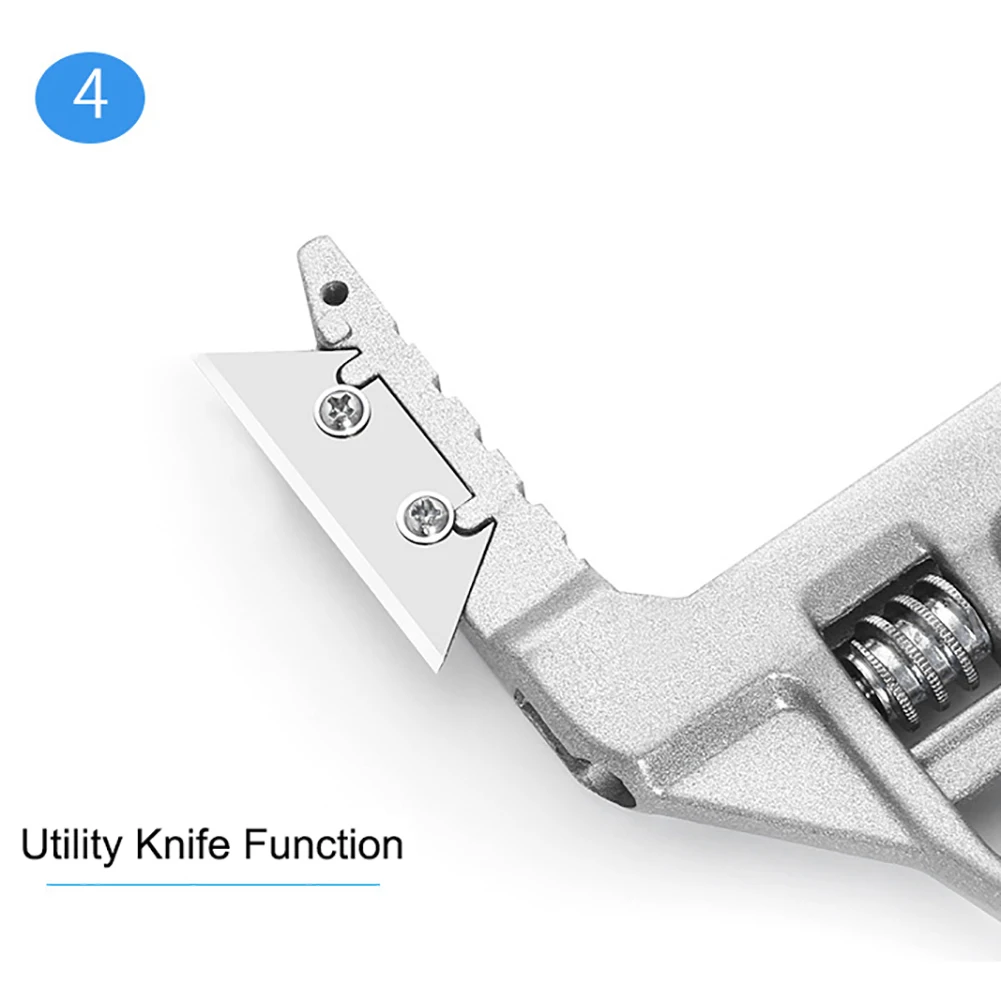 

6-75mm Adjustable Wrench Aluminium Alloy large Open End Wrench Universal Spanner Repair Tool for Water Pipe Screw Bathroom