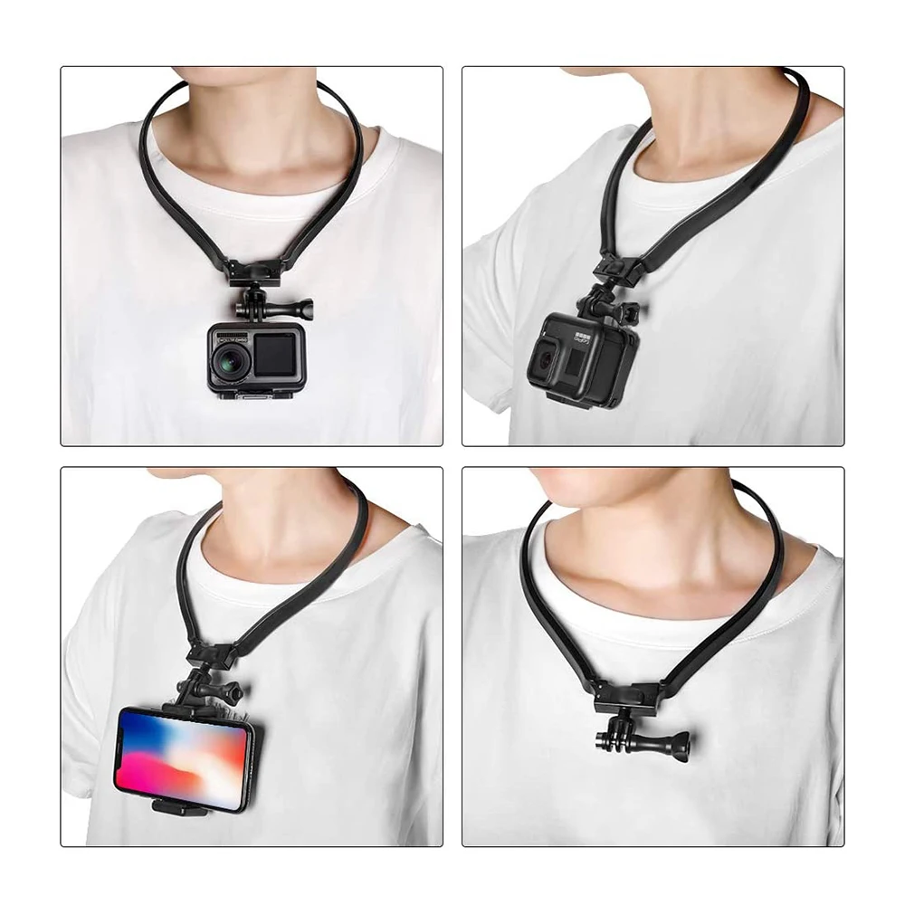

Hands Free Selfie Neck Holder Mount for Gopro Sports Camera Wearable Smartphone Bracket for iPhone Cell Phone Video Shoot