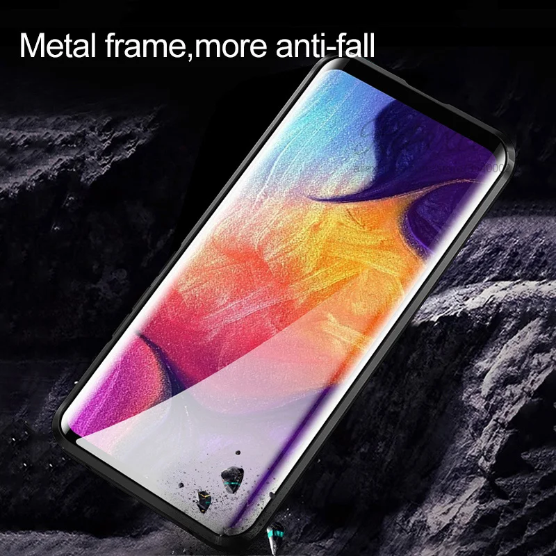 360 полный защитный чехол для samsung Galaxy a70 a50 a30 a20 Магнитная Адсорбция двухстороннее