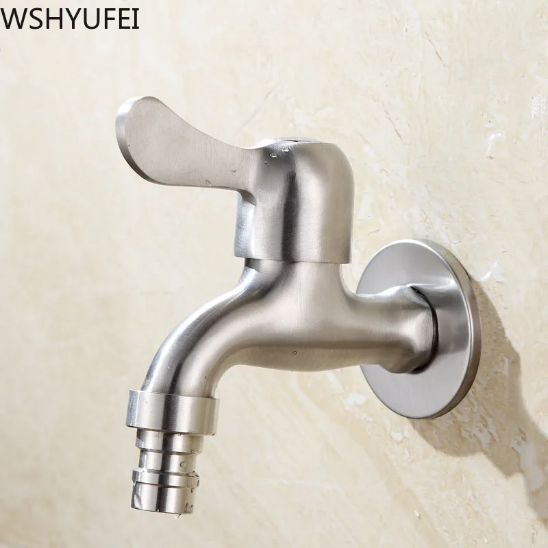 

Длинный смеситель из нержавеющей стали для стиральной машины и ванны, матовый смеситель, быстрое открытие в стену, украшение детской комнат...