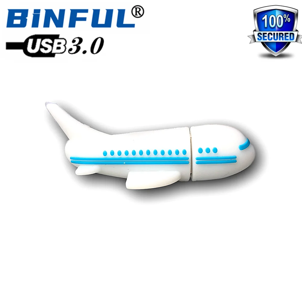 

BINFUL USB 3.0 Fast blue Civil aircraft usb flash drive Cartoon 4GB 8GB 16GB 32G 64G 128G 256G pen drive usb memory stick u disk