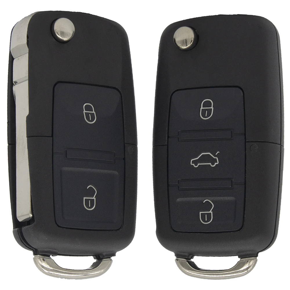 Складной чехол для автомобильного ключа с 3 кнопками VW/Volkswagen Golf Polo Passat B5 Bora MK4 Seat