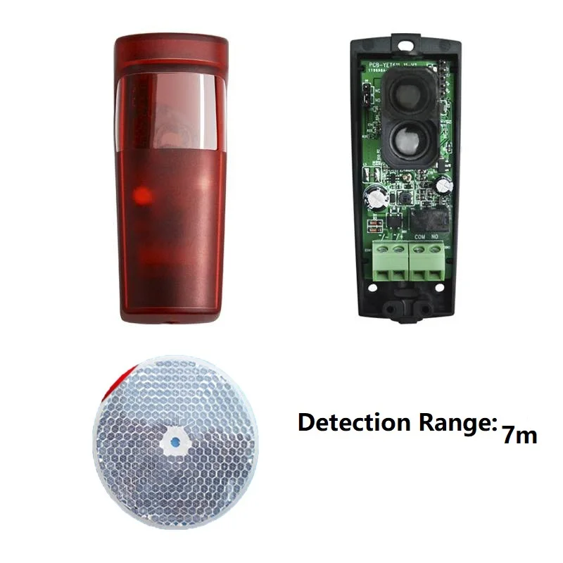 

5m 7m 12m Automated Gate Safe reflective Detector Sensor Swing Sliding Garage Gate Door opener Safety beam Infrared Photocells