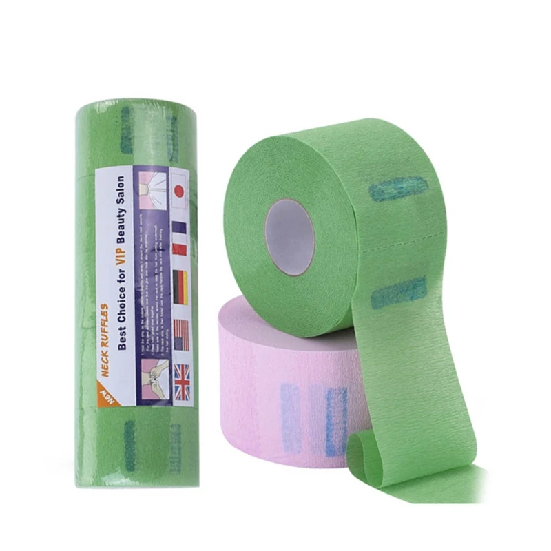 

Disposable Barber Paper Neck Strips 5 Rolls 500 Strips Stretchy Paper Neck Band
