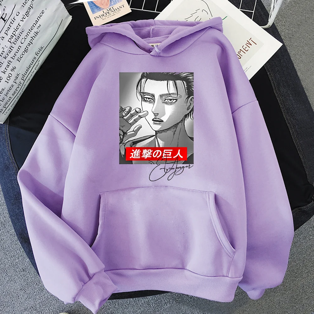 

Весенняя флисовая толстовка с японским аниме «атака на Титанов», женские модные толстовки 2021, уличная одежда, повседневная флисовая Мужска...