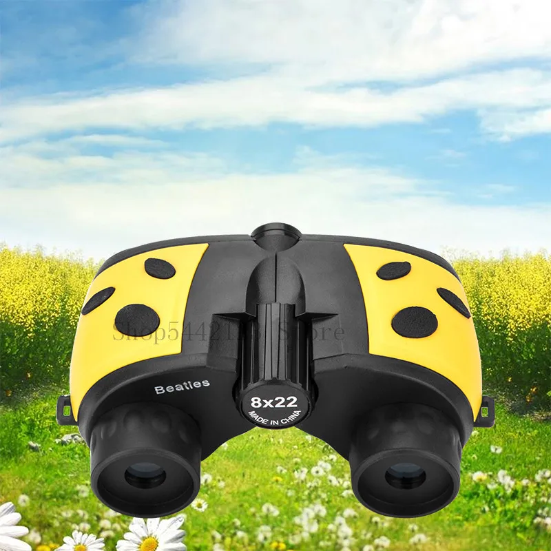 

ABS Binoculars 8*22 Glass Lens Seven Star Ladybug Children's Telescope Lightweight Portable Camping Supplies
