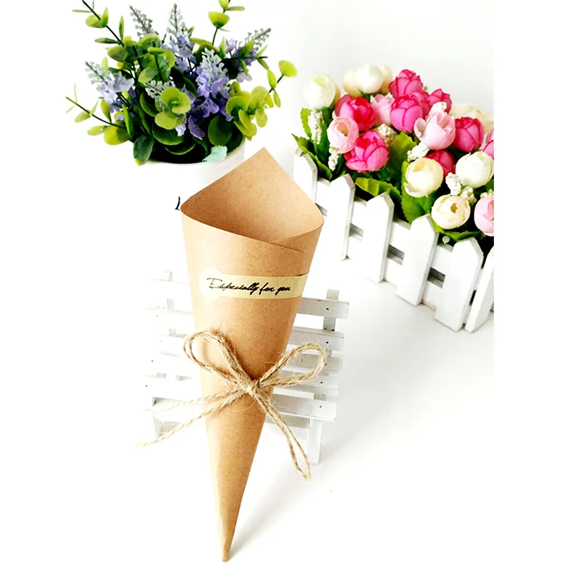 50 шт. Подарочный пакет для конфет крафт бумажные пакеты цветов шоколада сладкого