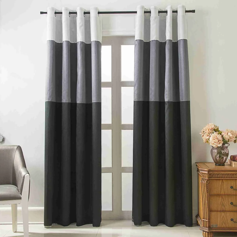 Однотонные шторы для дома занавески гостиной черные готовые Роскошные брендовые