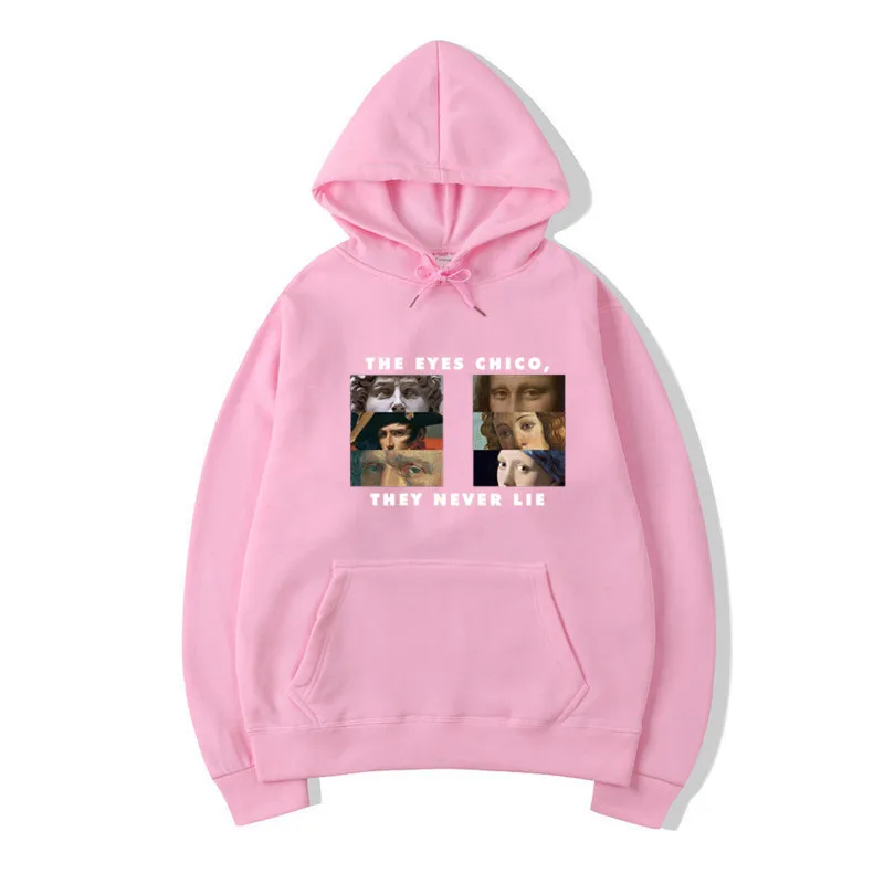 T132W-pink Мужские глаза Chico Then Never Lie Хэллоуин толстовки с капюшоном женские зимние унисекс Harajuku Ван Гог с капюшоном подарок - Цвет: T132W-pink