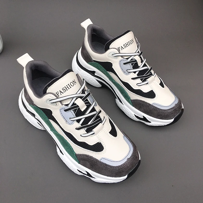 

Беговые кроссовки из натуральной кожи | Удобные и вентилируемые спортивные кроссовки для женщин, винтажные кроссовки для повседневного бег...