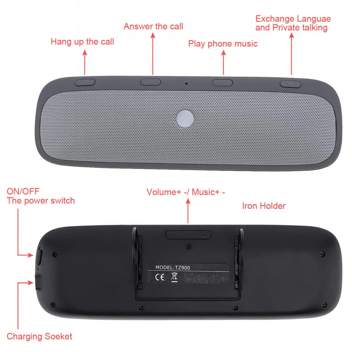 Pro Bluetooth автомобильный комплект динамик телефон автомобиль беспроводной громкая