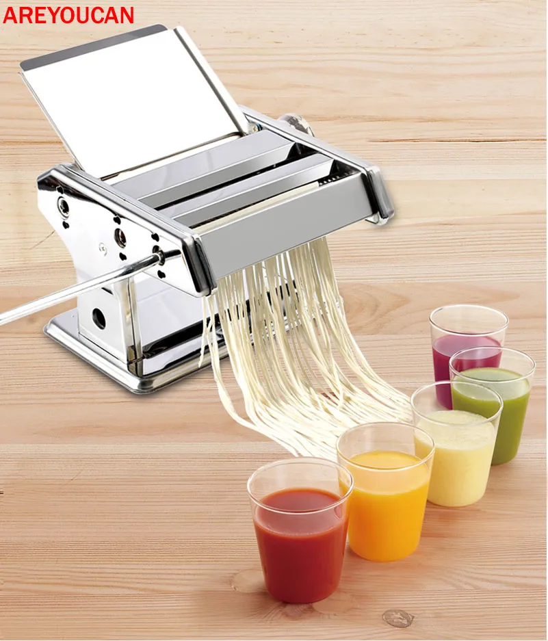 

0.5 - 3mm Manual Cutting Thicknesses Pasta Make Roller Machine Dough Fresh Noodle Making Kitchen Removable press Noodle Maker