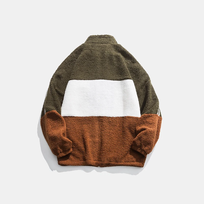 Мужские кашемировые куртки на молнии в стиле ретро с воротником-стойкой уличная