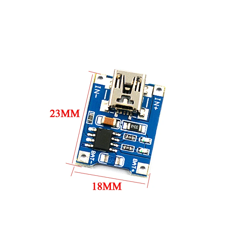 TP4056 + защита двойной функции 5 в 1A Micro USB 18650 литиевая батарея зарядное устройство
