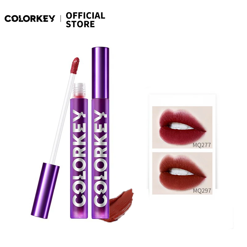 

COLORKEY Velvet Lip Gloss Glaze Long Lasting Lip Tint Liquid Lipstick Beauty Lipgloss Daily Makeup Women Cosmetics