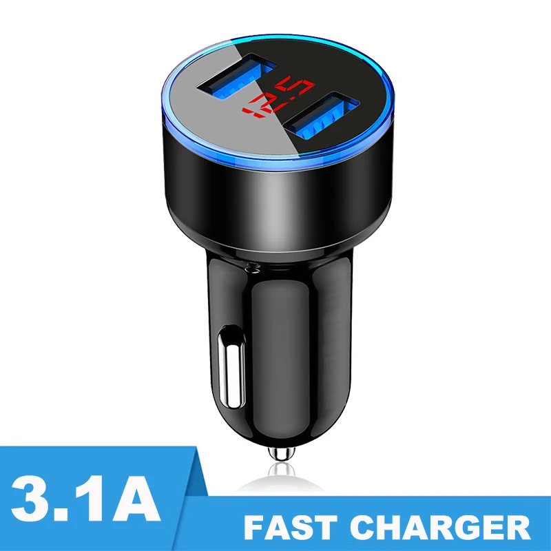 Автомобильное зарядное устройство с двумя Usb портами 3 1 А|Зажигалка| |