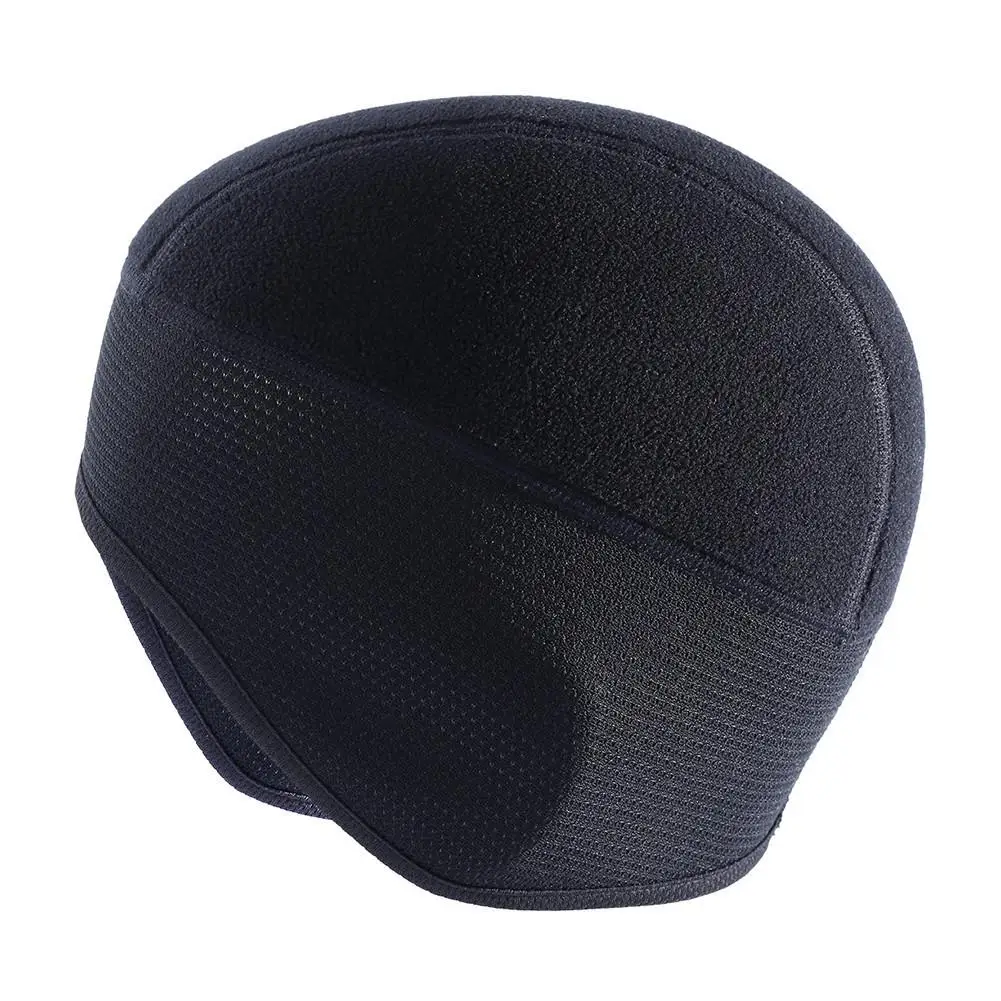 Sports Outdoor Running Cap Winter Windproof Hood Warm Composite Fleece Semi-circular Black Thickened Breathable Hat | Спорт и