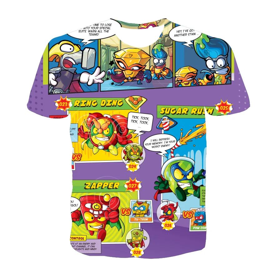 

New Fashion Game T Shirt Summer Short Sleeve O-neck Tshirt Superzings Tees For Baby Boys Kids Casual Cartoon Tops Girls T-shirt