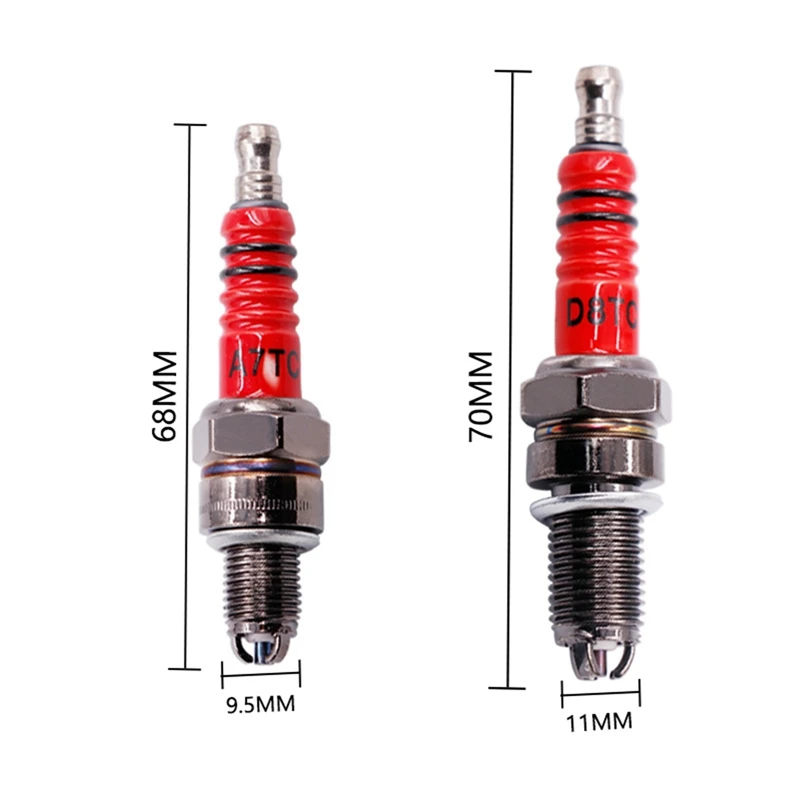 1 шт. Свеча зажигания для мотоцикла A7TC D8TC110 125 150 педаль изогнутый луч всадник мопед