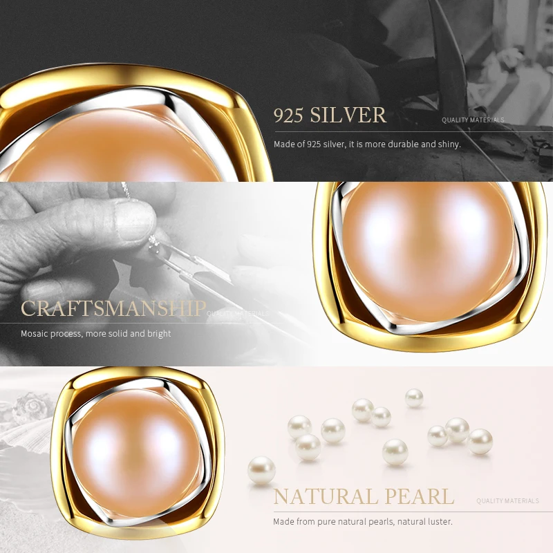 Серьги-гвоздики женские из серебра 925 пробы с натуральным жемчугом | Украшения и