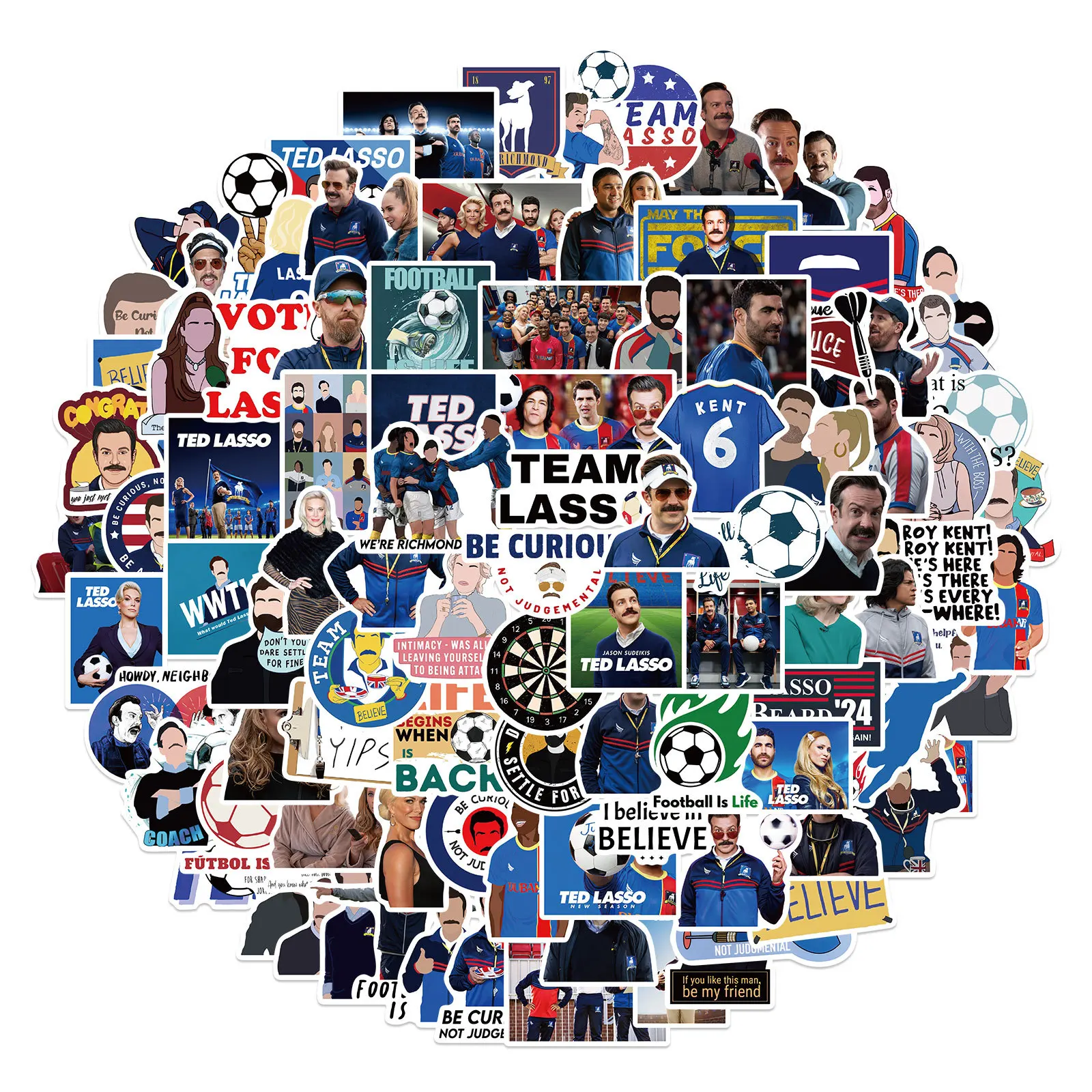 

100PCS Football Coach Sticker Anime Movie Waterproof Stickers DIY Notebook Phone Case Suitcase Sticker Christmas Gift