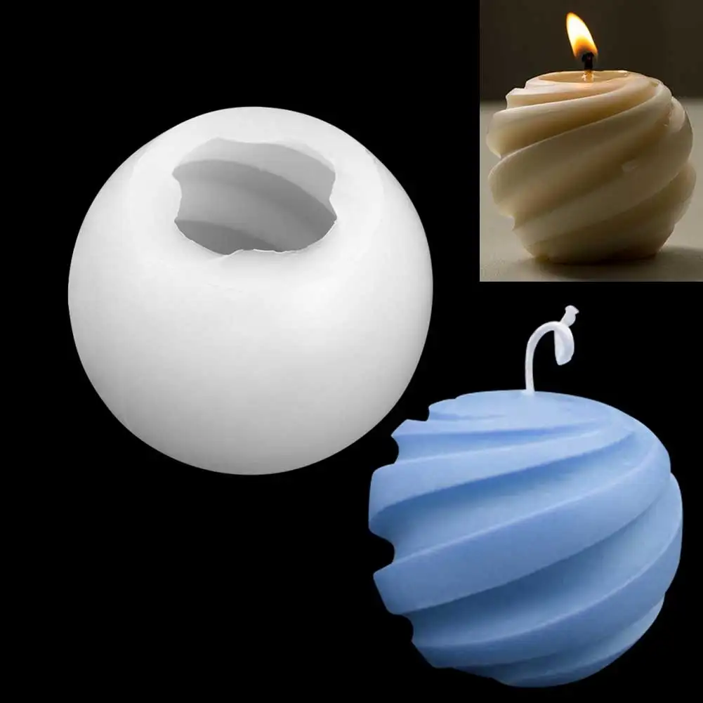 

Форма «сделай сам» для свечей, форма для свечей, искусственная свеча, 3D силиконовая форма для сферических Ароматических Свечей