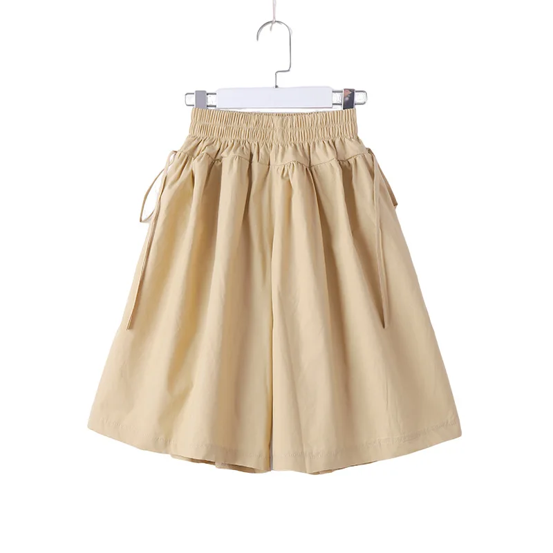 

Kids Loose Shorts Cotton for Teen Girls Wide Leg Pants Summer High Elastic Waist Shorts Skirt Child Clothes 6 8 10 12 Year Old