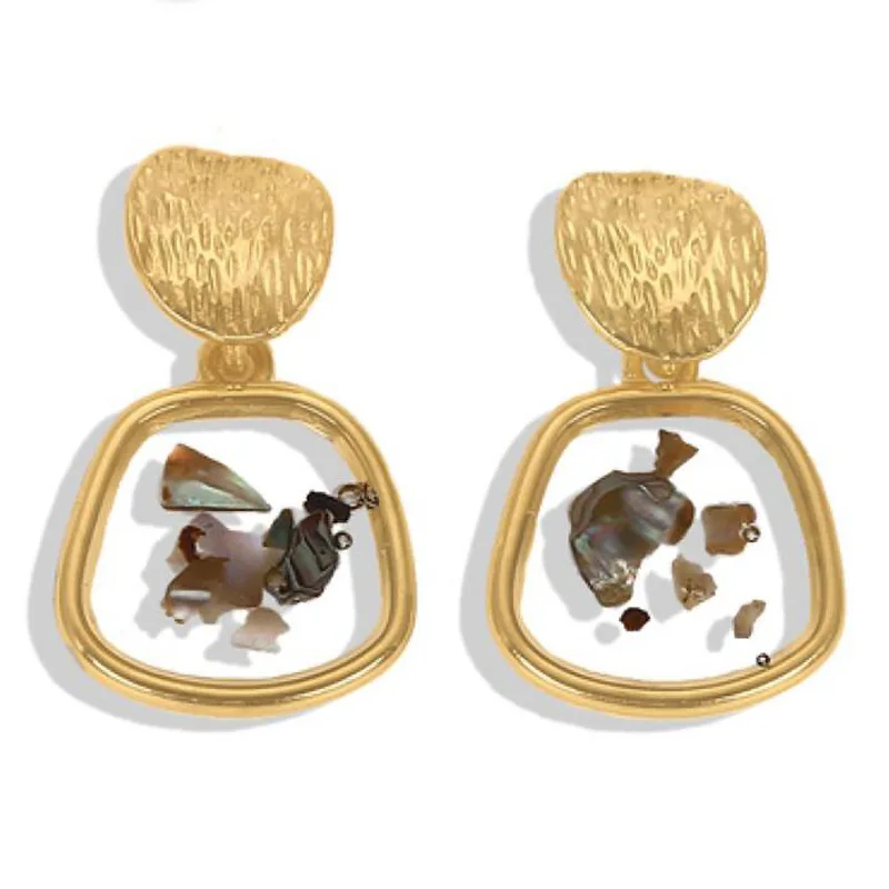 

60pcs/ lote VOVT Brand New retro alloy transparent earrings geometric irregularities inlaid with crushed earrings for women