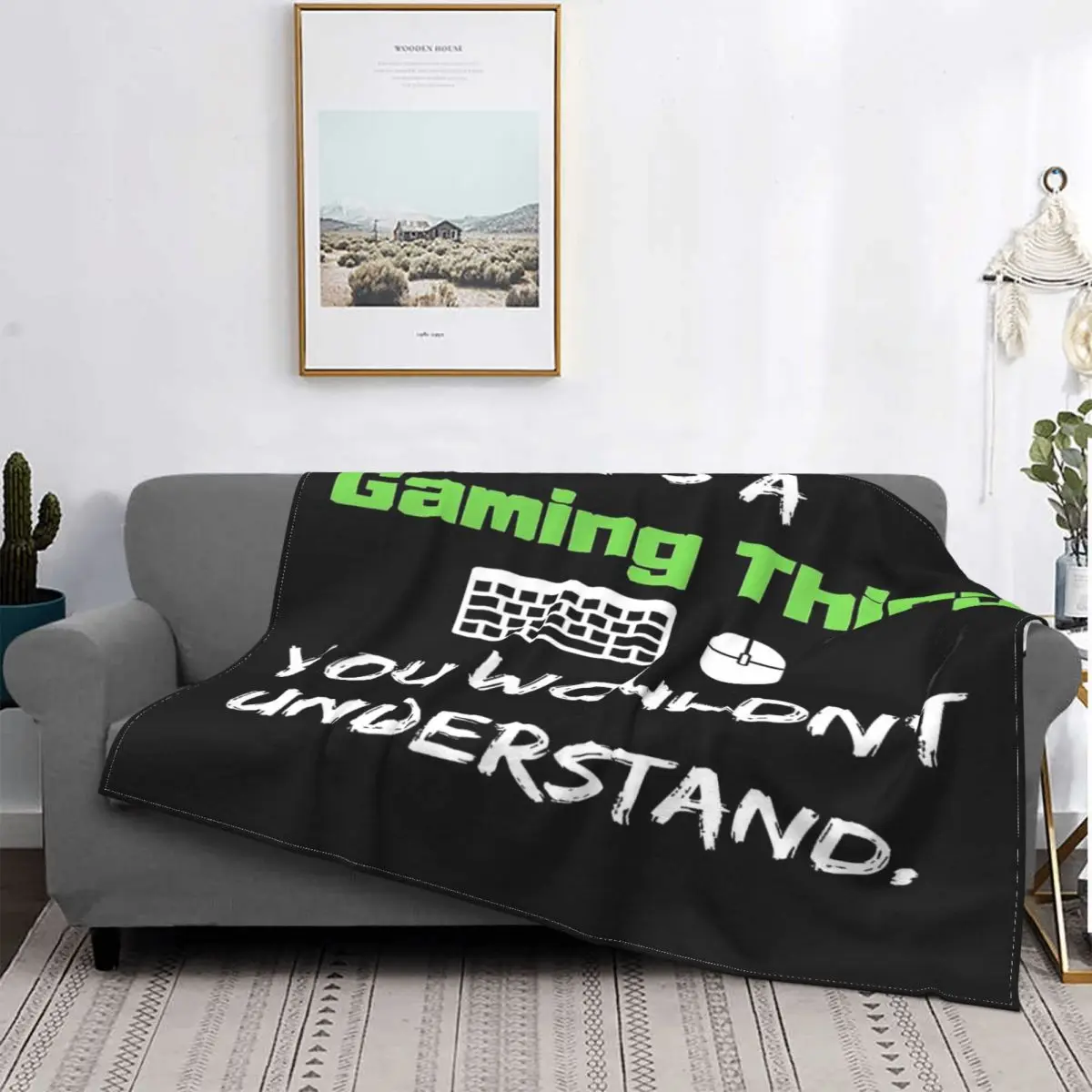 Es una manta de Gaming Thing You colcha A quadros para cama sofa Thermal pickick | Дом и сад