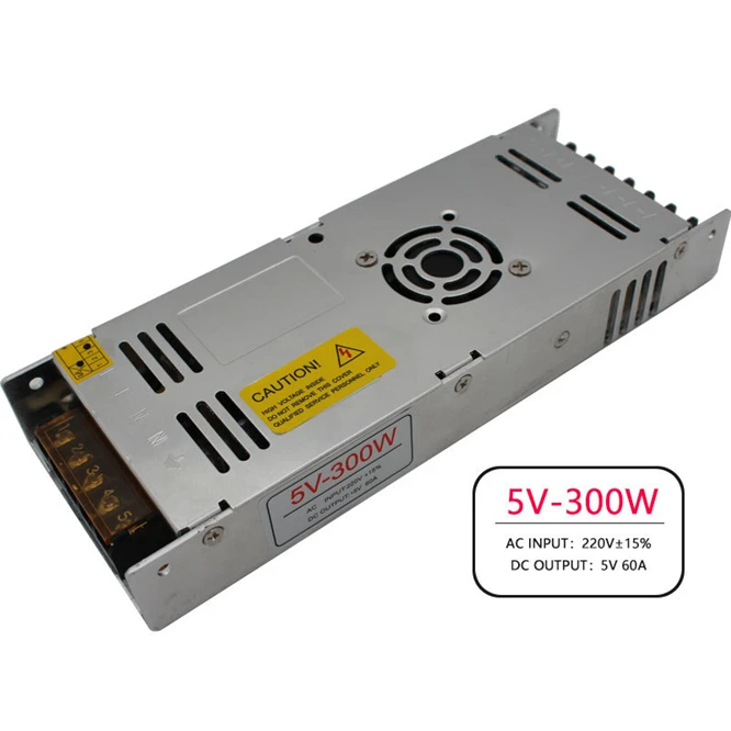 3 года гарантии DC 5V 60A 300W ультратонкий AC/DC Регулируемый переключатель питания Драйвер постоянного напряжения дисплей из светодиодной ленты