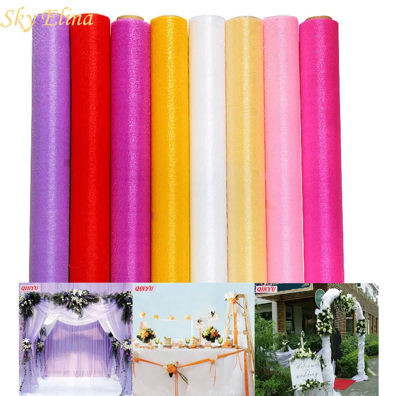 Тюль рулон 72 см * 10 м органза FabricTable юбка стул пояса тюль свадебное украшение стола