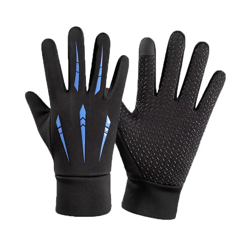 

Autumn and Winter Men's Cycling Gloves Outdoor Bicycle Fishing Touch Screen Windproof Cold And Warm Plus Velvet Ski Sports Glove