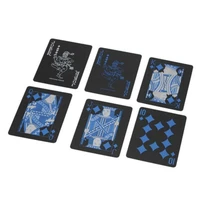 54pcs pvc matte playing cards board game magic playing cards quality plastic waterproof black texas playing cards durable use