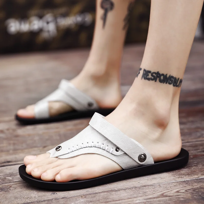 

Sandal Men Shoes Sandal Shoe Men Mens Footwear Sandals Summer Sandles For Comfort Genuine Leather Shoes Plage Sandales Rubber