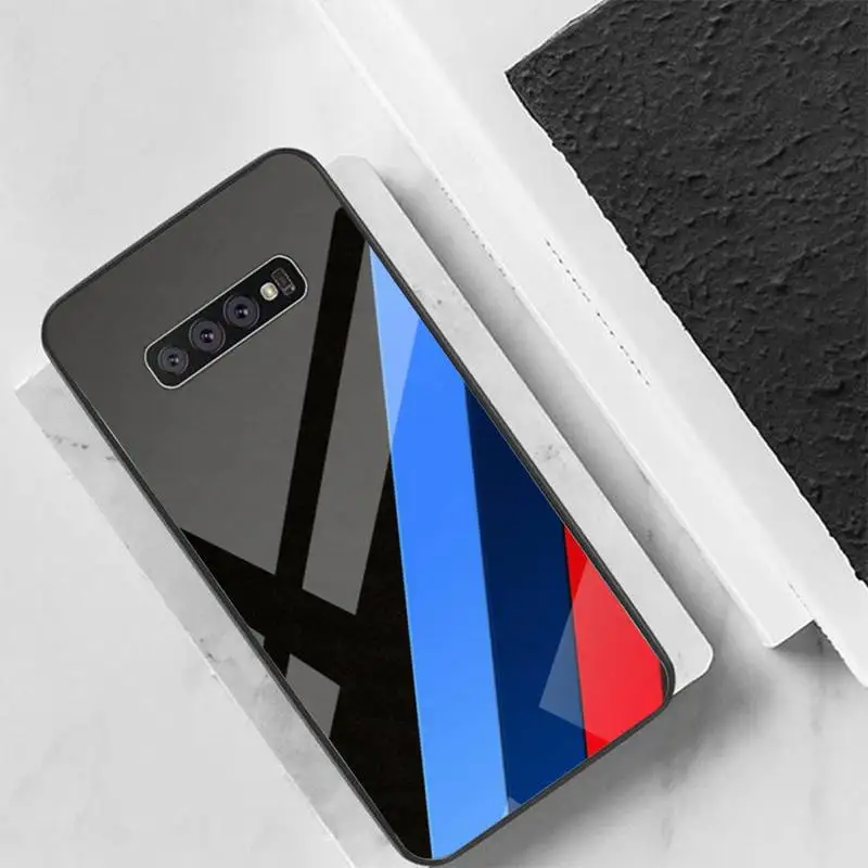 

Blue Red Car for Bmw Phone Case Back Cover For Samsung Cases S20 Plus S10 NOTE 8 9 10 10PRO Tempered Glass Soft Silicone Edge
