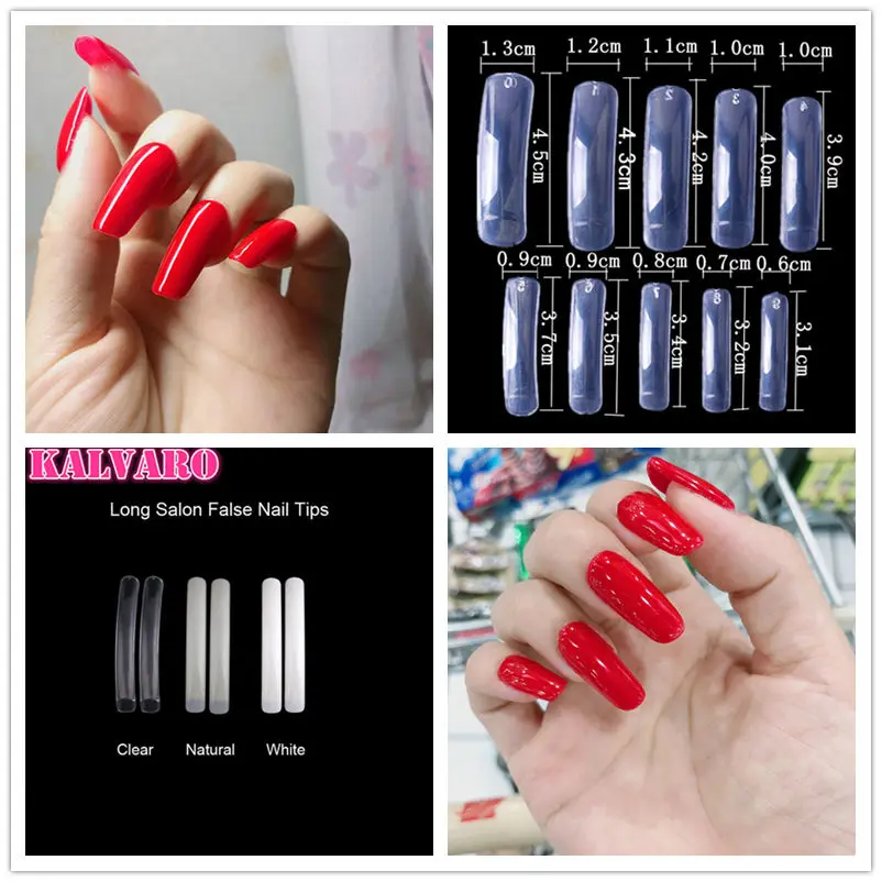 600/500 шт. Балерина капсула Ongle прозрачный/натуральный/белый ложный гроб острый искусственный плоский форма полное покрытие поддельный лак для ногтей наконечник типсы