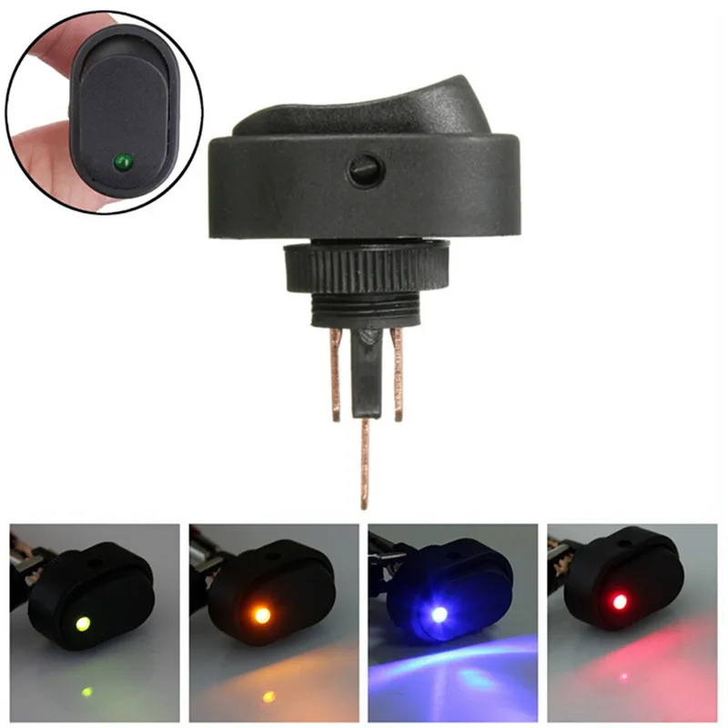 

New 1pc Green LED Light 12V 30A Car Boat Auto Rocker SPST Toggle ON/OFF Switch