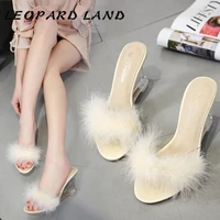 leopard land 2021 new high heeled shoes female summer women sexy crystal sandals slippers elegant sexy sandals lfd