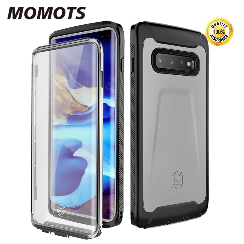 MOMOTS противоударный защитный чехол для Samsung Galaxy S10 Plus силиконовый бампер 360 полная