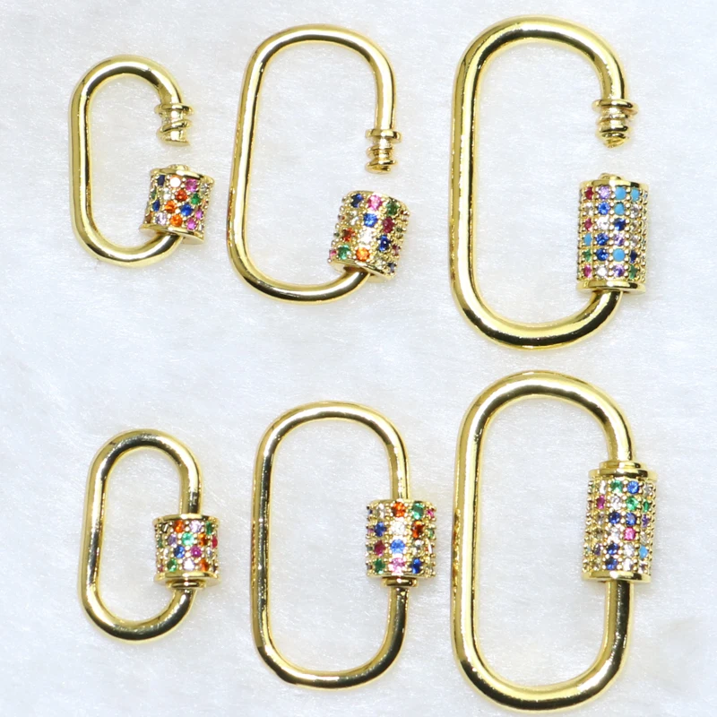 Пряжка прямоугольная разноцветная с цирконом 6 шт. | Украшения и аксессуары