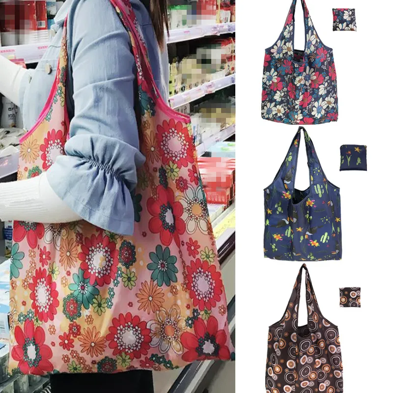 

Складная сумка для покупок через плечо, портативная многоразовая женская сумка для хранения канцелярских принадлежностей