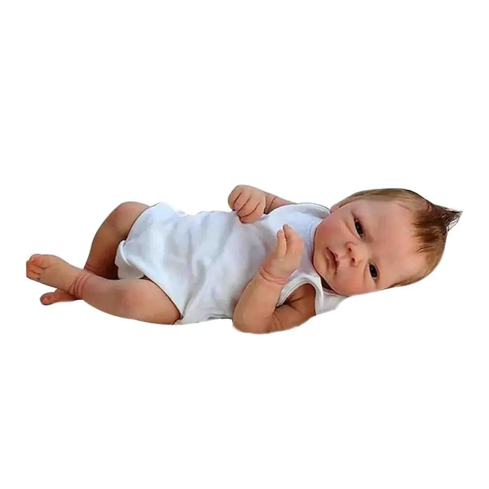 

Realistic Reborn Baby Doll - 18.1 Inches Reborn Baby Doll Full Silicone Body Ideal Holiday Birthday Gifts For Children