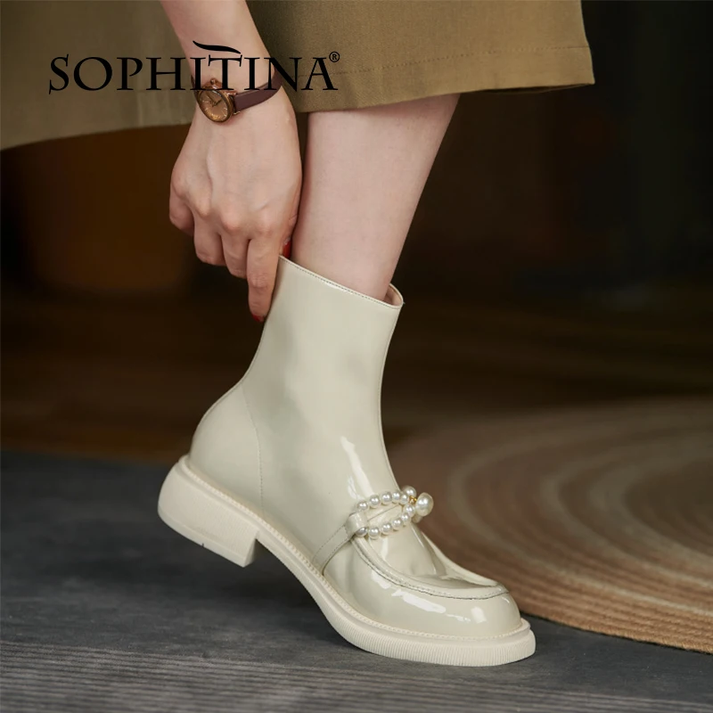 

Ботильоны женские стрейчевые, на платформе, с круглым носком, на молнии, FO823