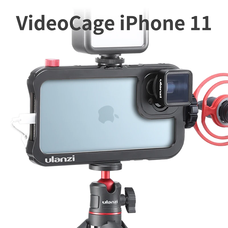 Металлическая видео клетка Ulanzi 17 мм для iPhone 11 Pro Max анаморфный объектив 1 33x