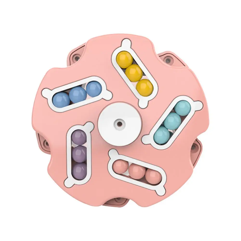 

Magic Rotating Bean Toy Colorful Beads Fingertip Toys Kid Finger Gyro Magic Disk Educational Cube Toy 360-Degree Rotation Game