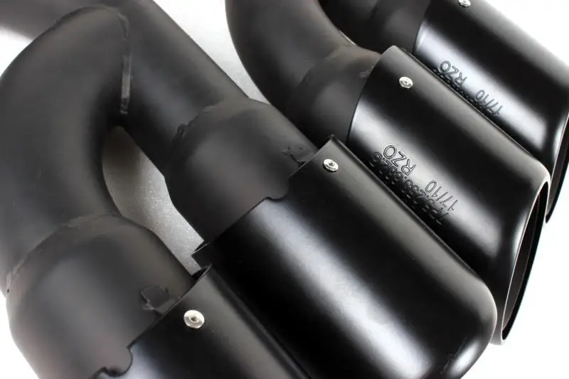 Глянцевый черный Хвост Глушитель для выхлопной трубы Porsche Cayenne V6 V8 2011 2012 2013 2014 год