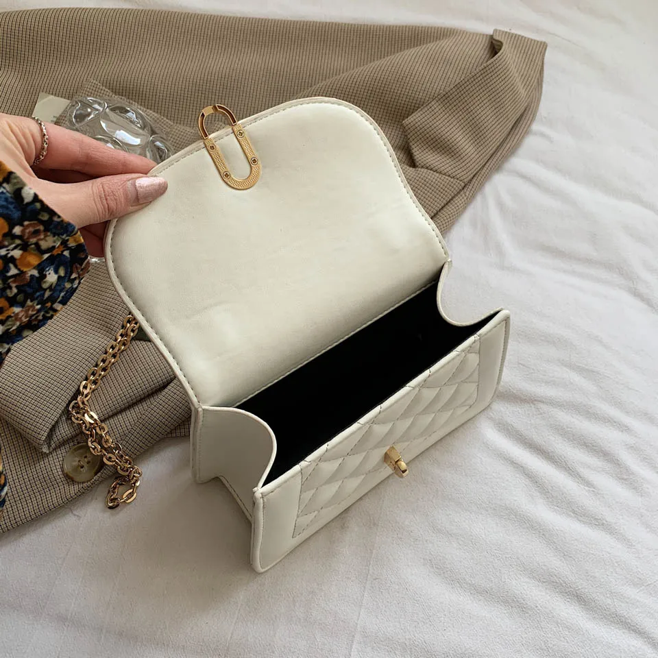 

Women Diamond Lattice Chains Bag Soft Leather Pleated Hobos Bag Shoulder Purse Ladies Crossbody Bags Luxury Handbag Day Clutches