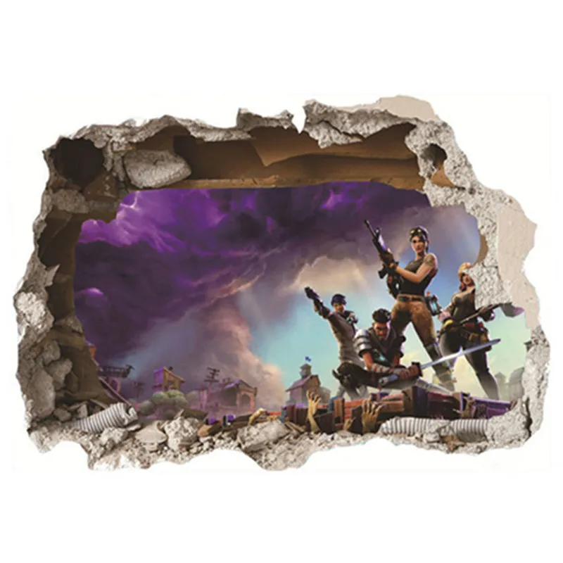 60*45 см 3d игровой постер Защита Земли сломанная стена убить монстров Мультяшные