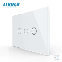 livolo usau standard touch switch vl c903s 11 white crystal glass panel3 gang 2 way touch control light switch